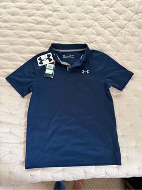 Under Armour Navy Big Boys Performance Polo -  NWT